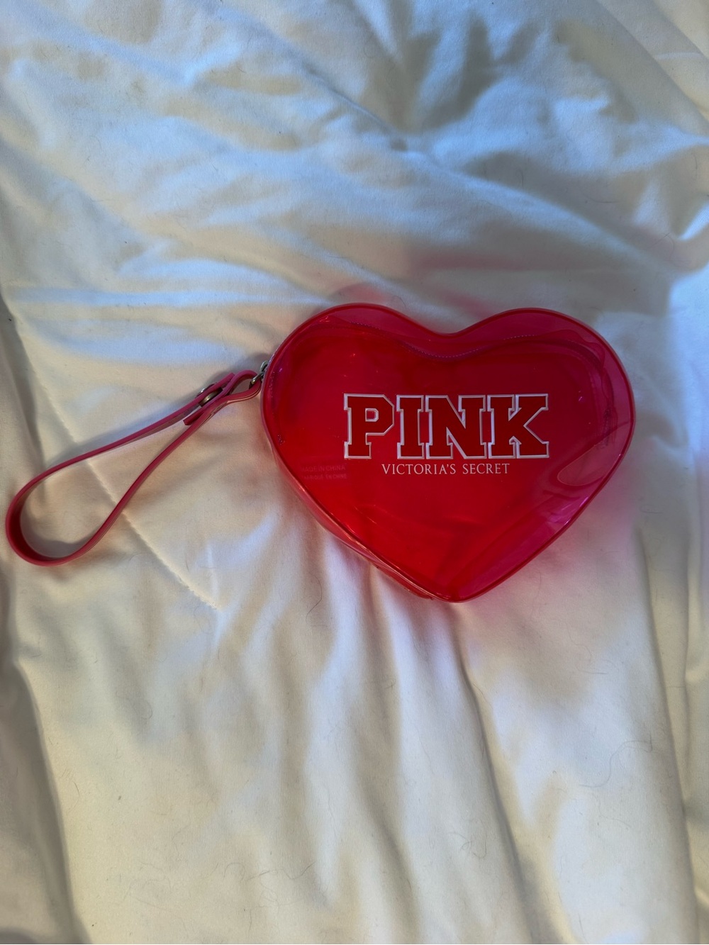 Victorias Secret pink heart pouch